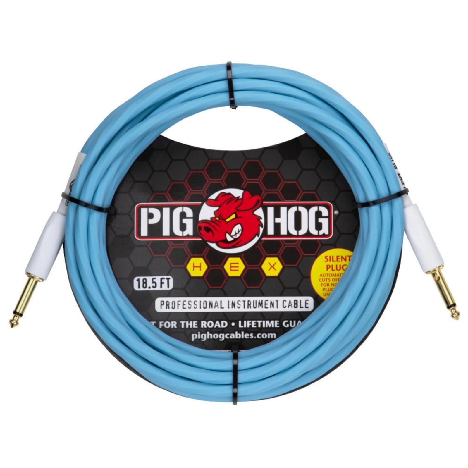 Pig Hog PHSH10GR Hex Series Silent Cable, 10ft
