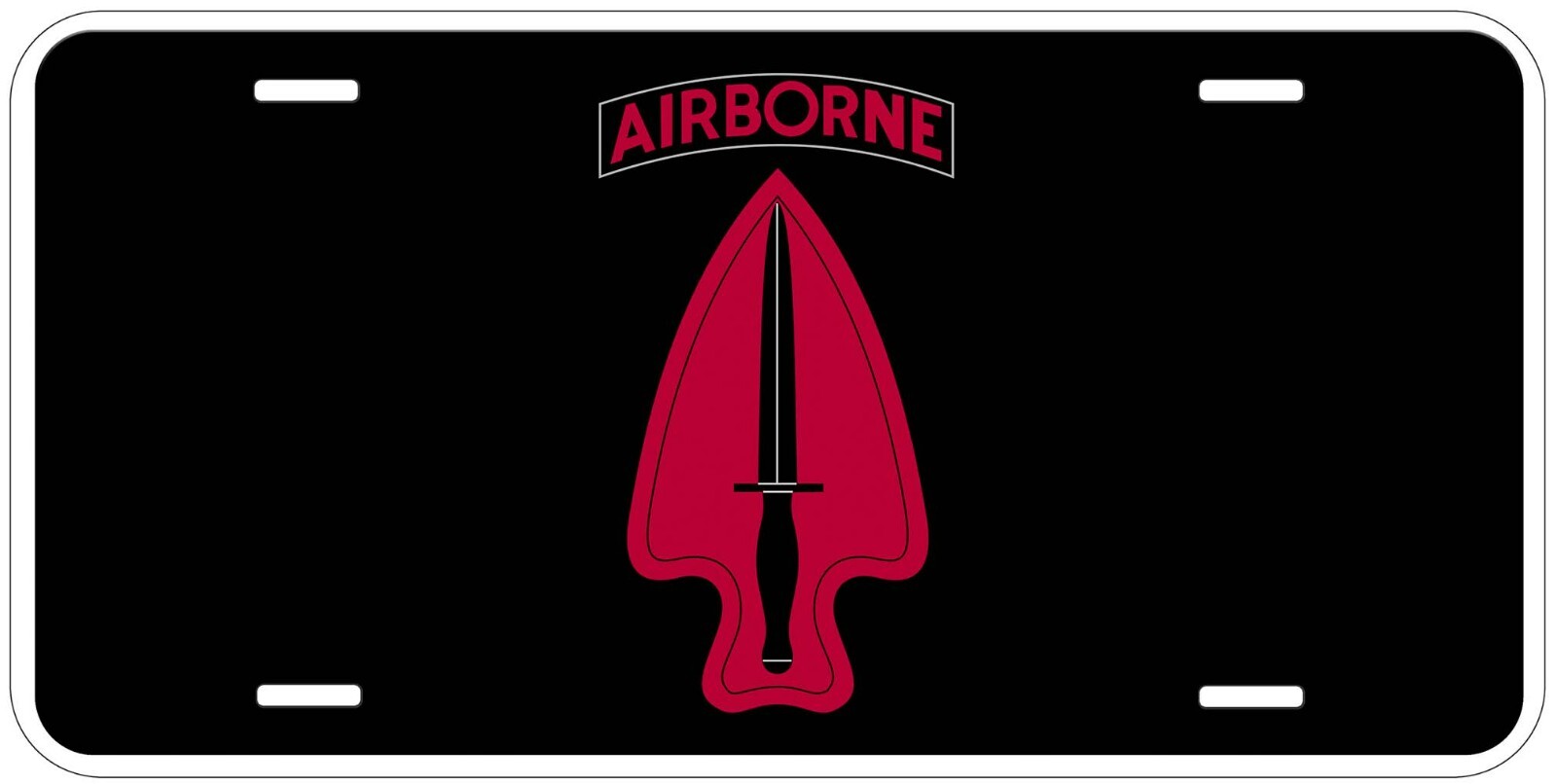 Airborne Special Operations Command Novelty Car License Plate