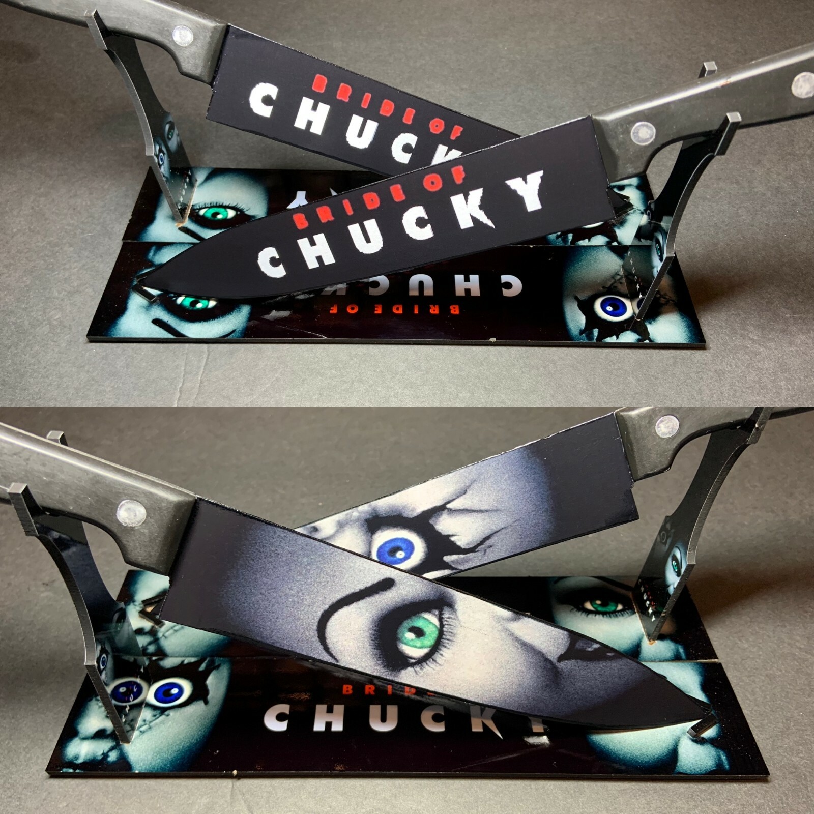 Bride of Chucky Tiffany 2 Kitchen Knife Set With Sublimated Stands