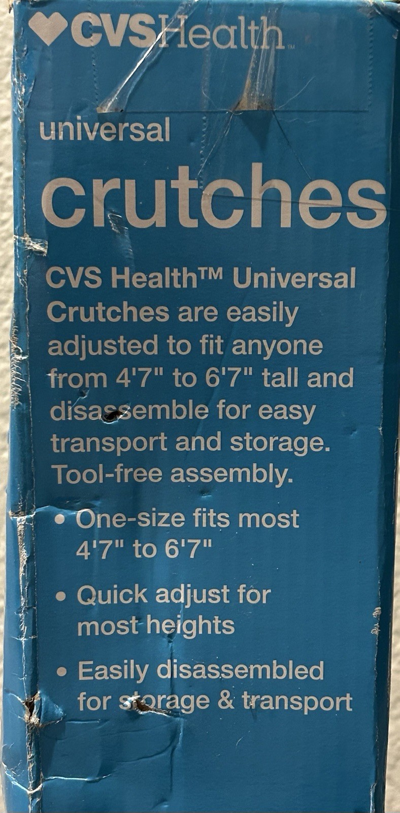 Universal Crutches 4’7-6’7 No Tools Needed ( Gray )