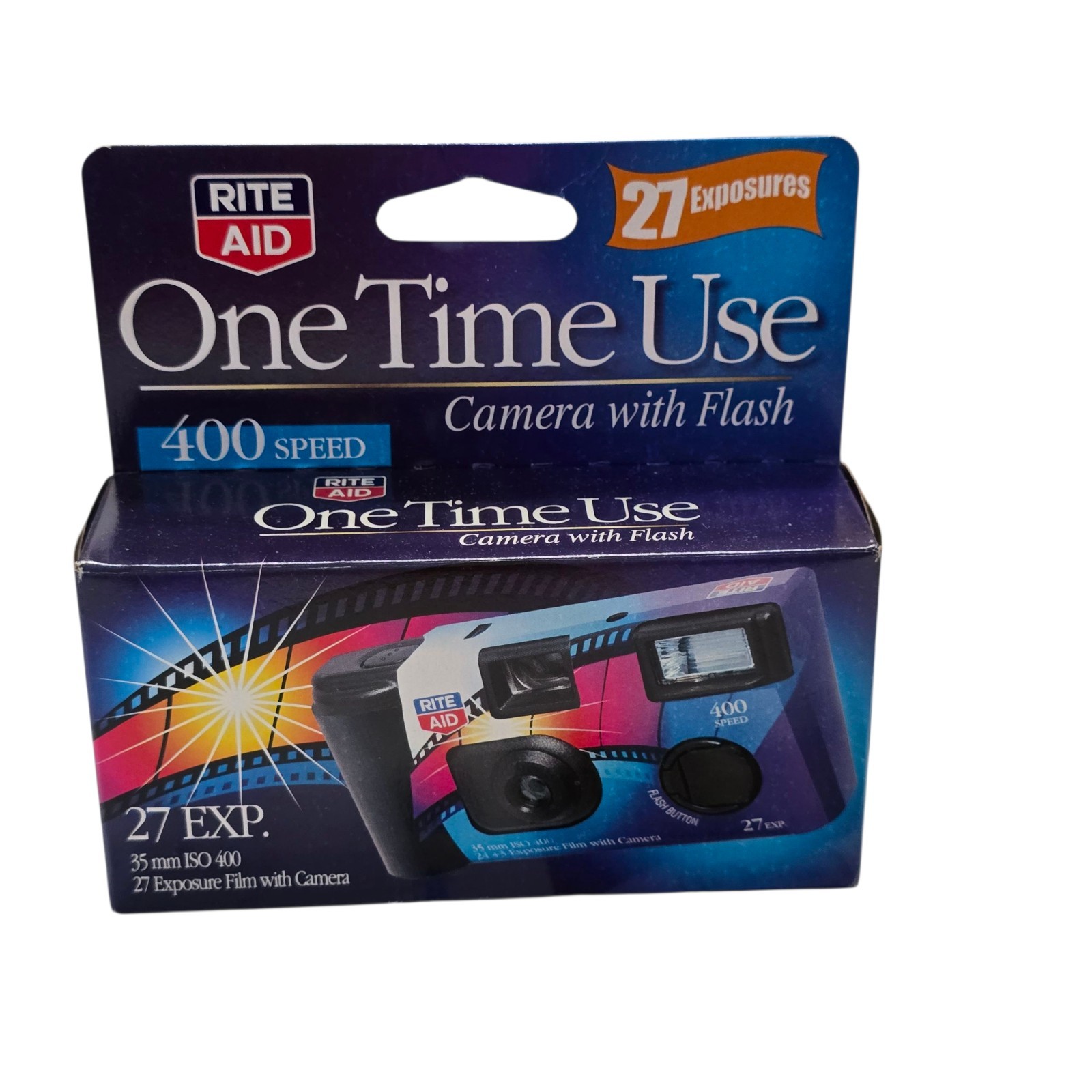 Rite Aid One Time Use  Camera With Flash 27 Exposures 400 Speed From 2010