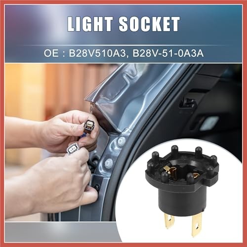 Headlight Low Bulb Holder Socket B28V510A3 for Mazda 3 2004-2009 Plastic