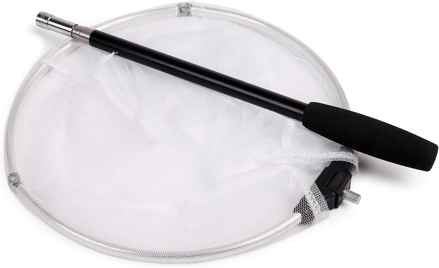 RESTCLOUD Insect and Butterfly Net with 12" Ring, 24" Net Depth, Handle Extends