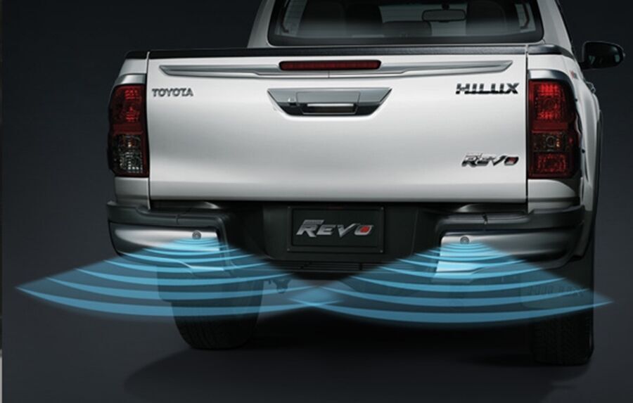 GENUINE CHROME BUMPER PARKING SENSOR ALARM FOR TOYOTA HILUX REVO 4X2 2015-22