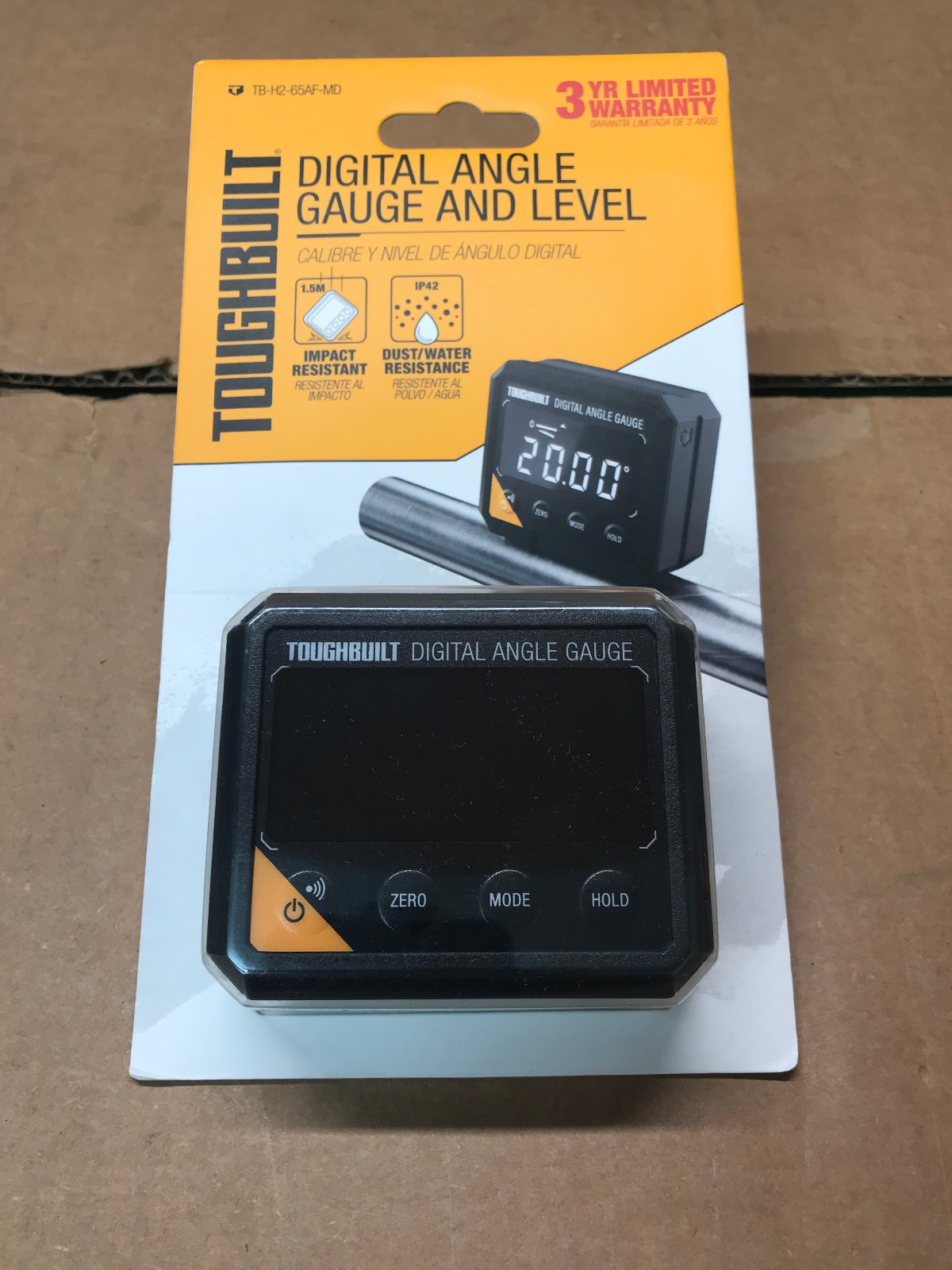 ToughBuilt Precise Magnetic Audible Digital Angle Gauge Level TB-H2-65AF-MD