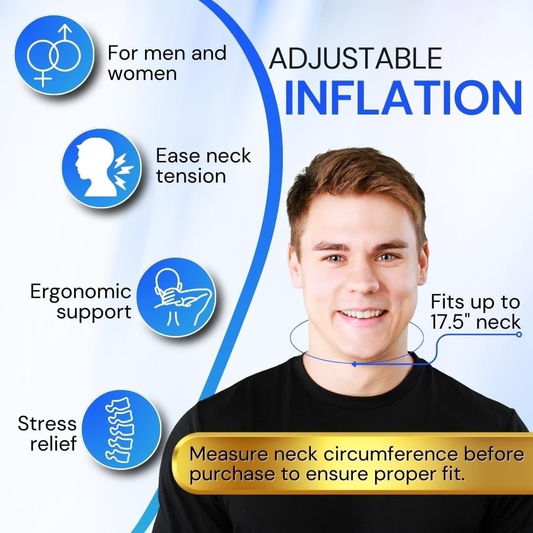 Soft Velour Neck Stretcher - Adjustable Cervical Traction for Posture Correction