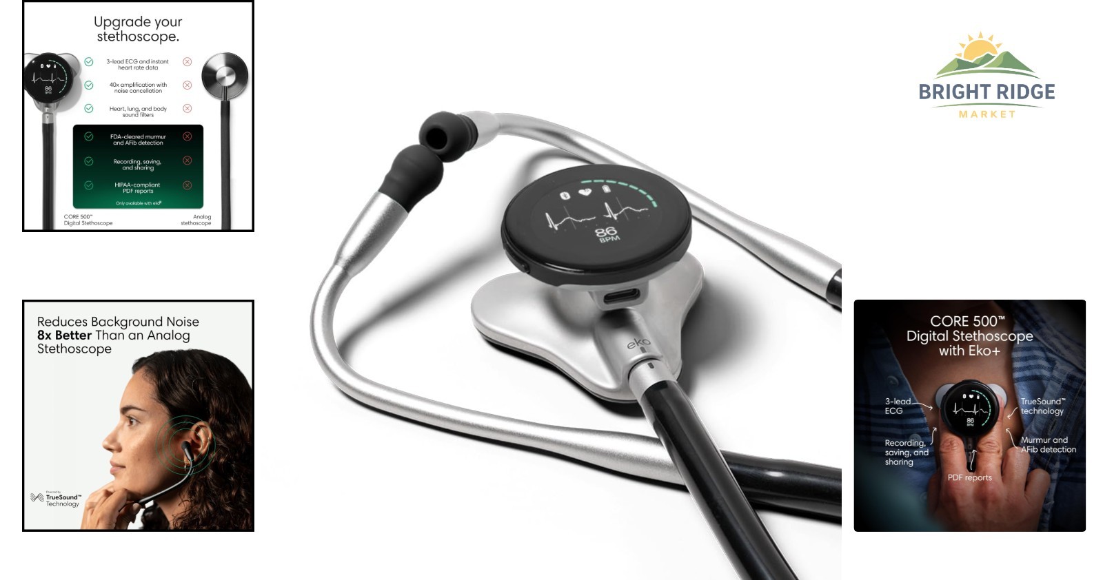 Digital Stethoscope with 40x Amplification and Active Noise Cancellation