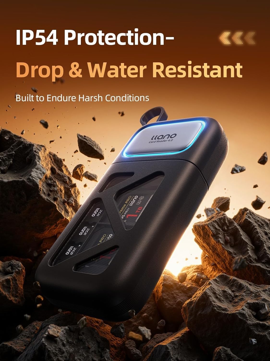 High Speed 2-in-1 Card Reader Case, USB 3.2 Gen1