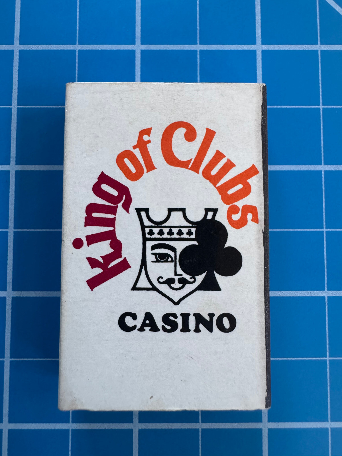 Vintage King of Clubs Casino Sparks NV Matchbox • Full, Unstruck