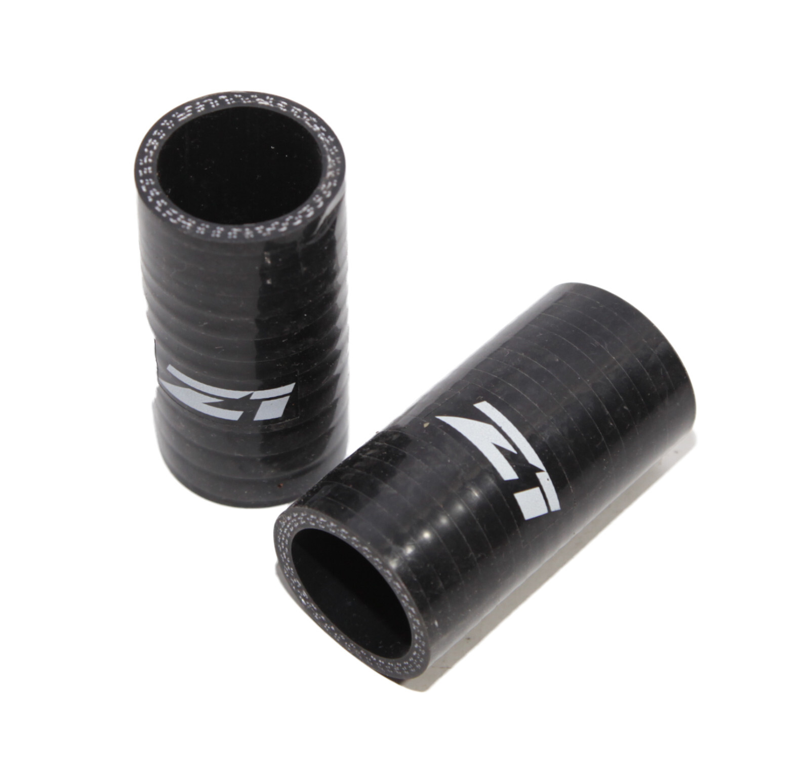 Black 2 Pieces Straight 1.18"ID [30mm] Silicone Hose Turbo 3" Height
