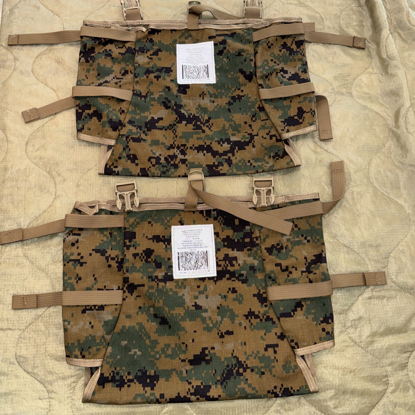 USMC Marpat ILBE Arc'teryx Main Pack Radio Pouch with Buckles