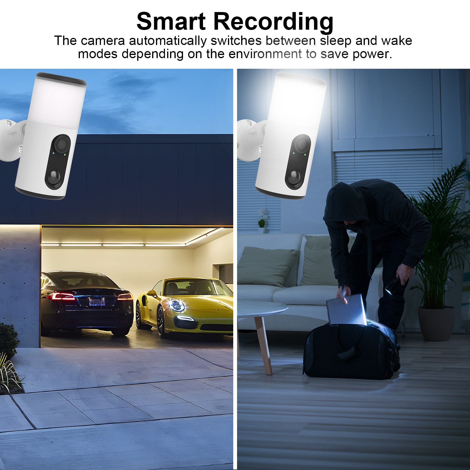 ANRAN 2K Wireless Solar Battery Floodlight Security Camera Home WIFi CCTV Camera