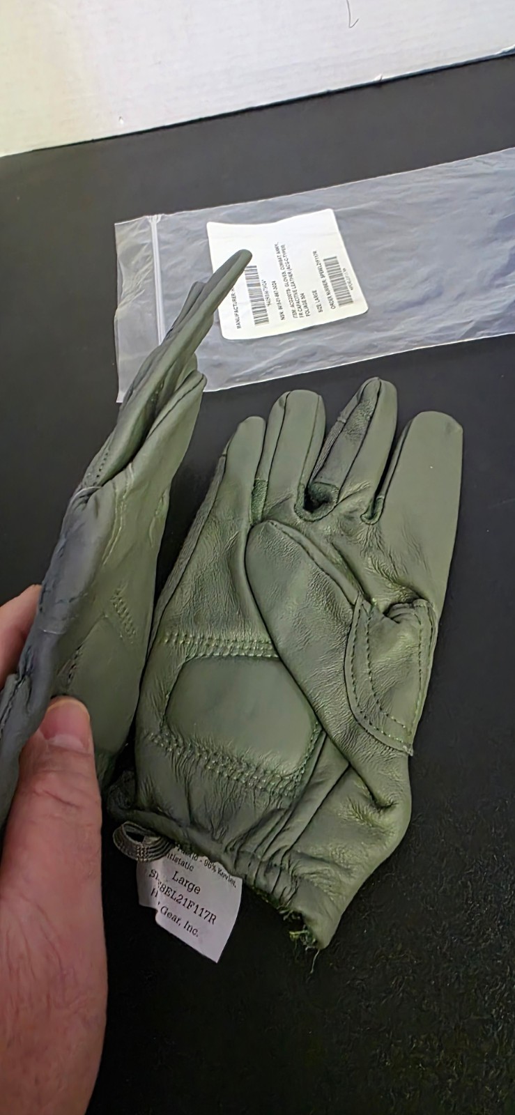 Gloves, Combat, Army, type 11-Capacitive, Green size LARGE
