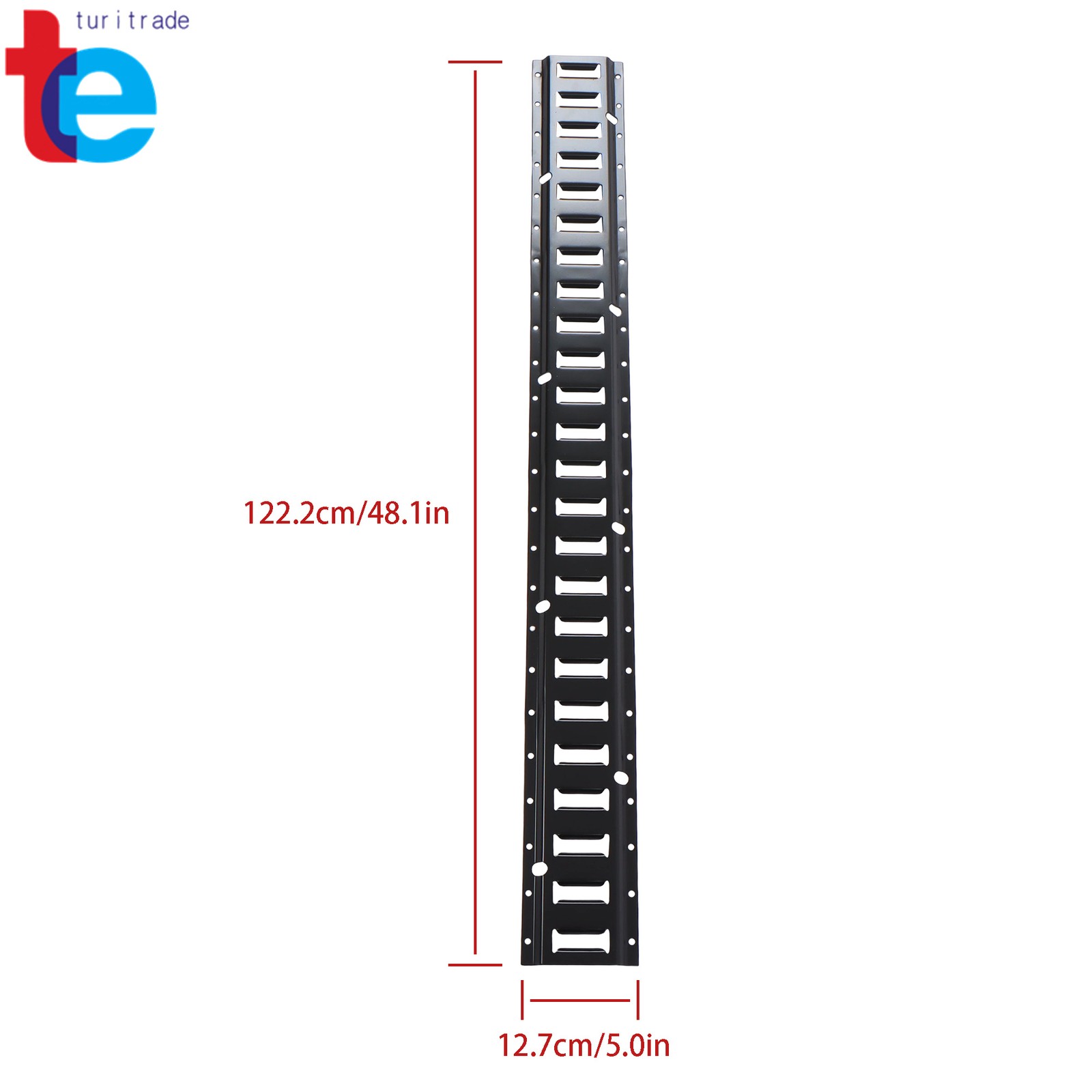 2 Pack 4' E Tie Down Rail Kit For Cargo Trailers Power Coated E-Tracks