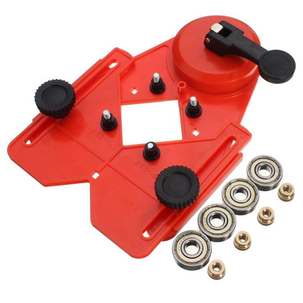 Used Drill Bit Hole Saw Guide Jig Fixture Vacuum Suction Base Cooler Input