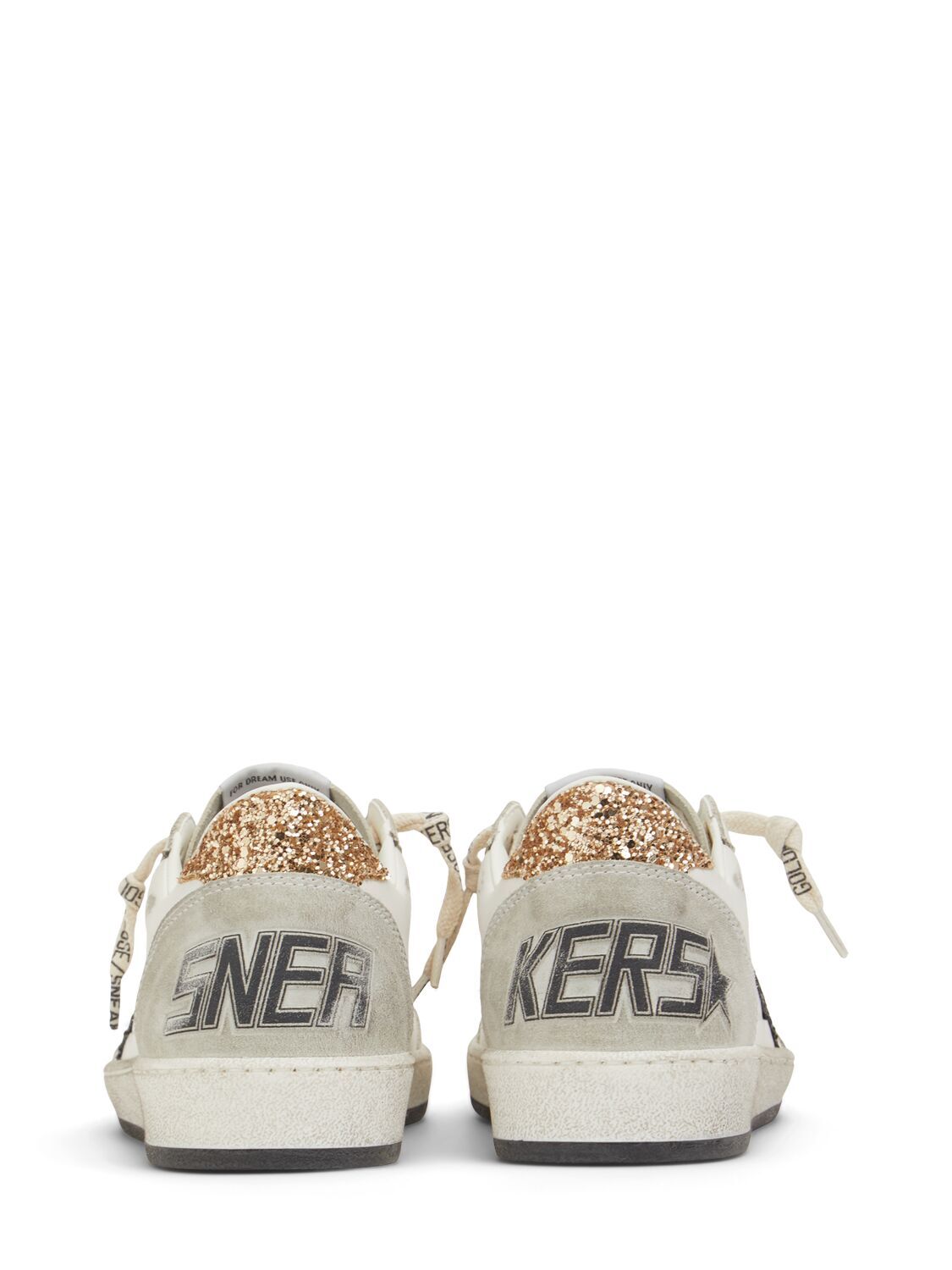 Golden Goose Ball Star Women's White/Gold Leather Low Top Sneakers New FW24