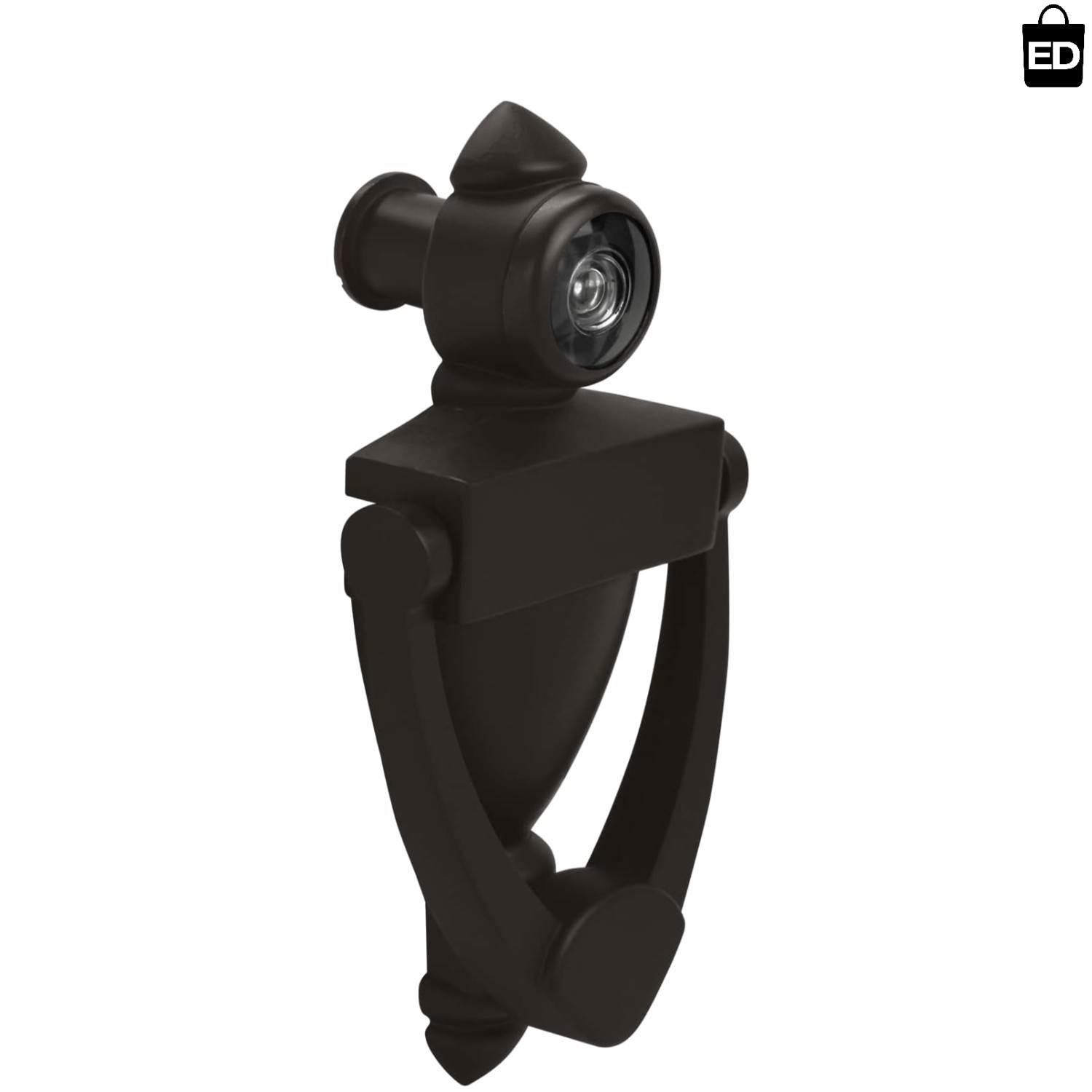 Elegant Door Knocker & Viewer in Oiled Rubbed Bronze – 220° View, 5-1/2" Height