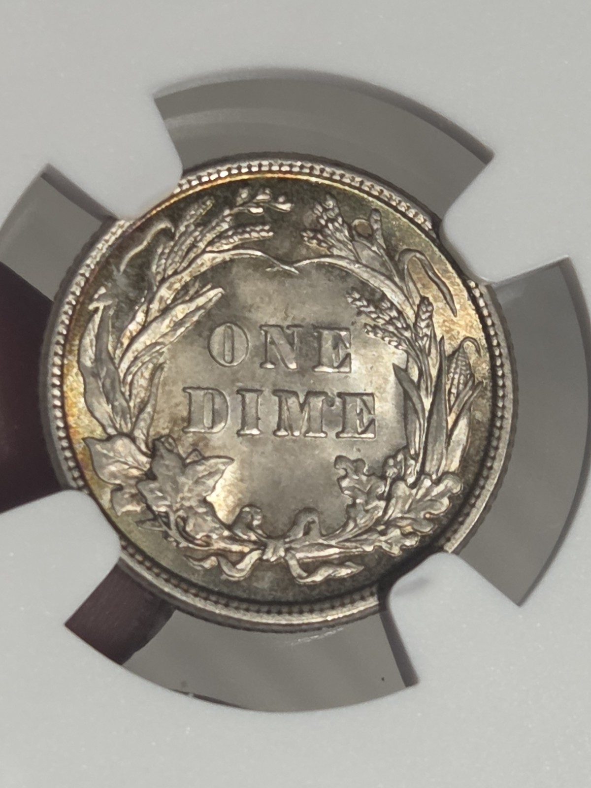 1916 Barber Dime 10c NGC M63 Toned