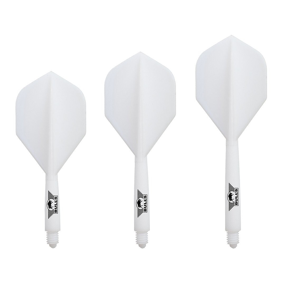 WHITE SHORT BULL'S UNION  1 PIECE SHAFT AND FLIGHT SYSTEM NO2