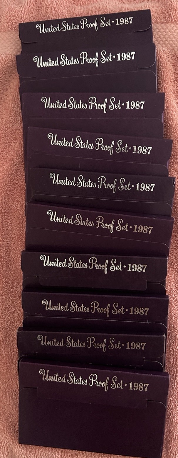1987 Proof set Lot Of 10