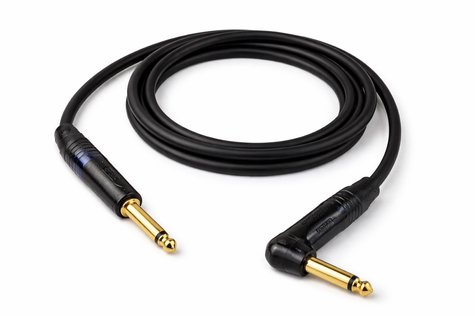 1.5ft Mogami 2524 Guitar Cable - Neutrik 1/4” TS Gold Plug Low Noise Patch Cable