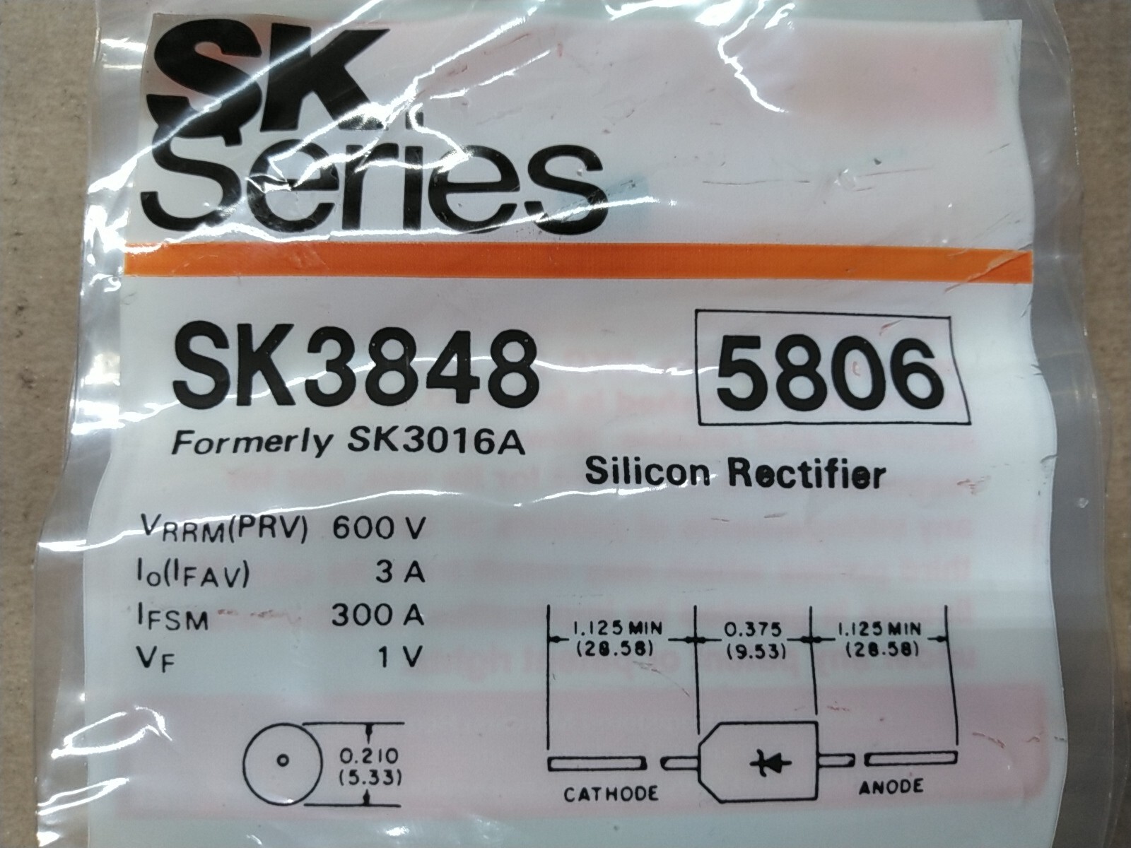 (Lot of 5) Thompson SK3848 Silicon Rectifier