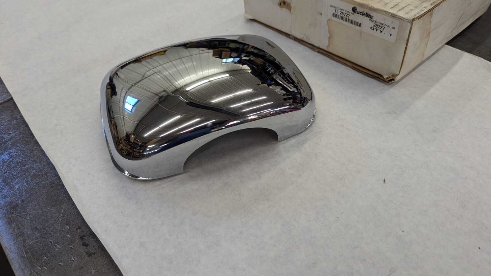 TL28727 Freightliner Mirror Back Cover LH Chrome 28727