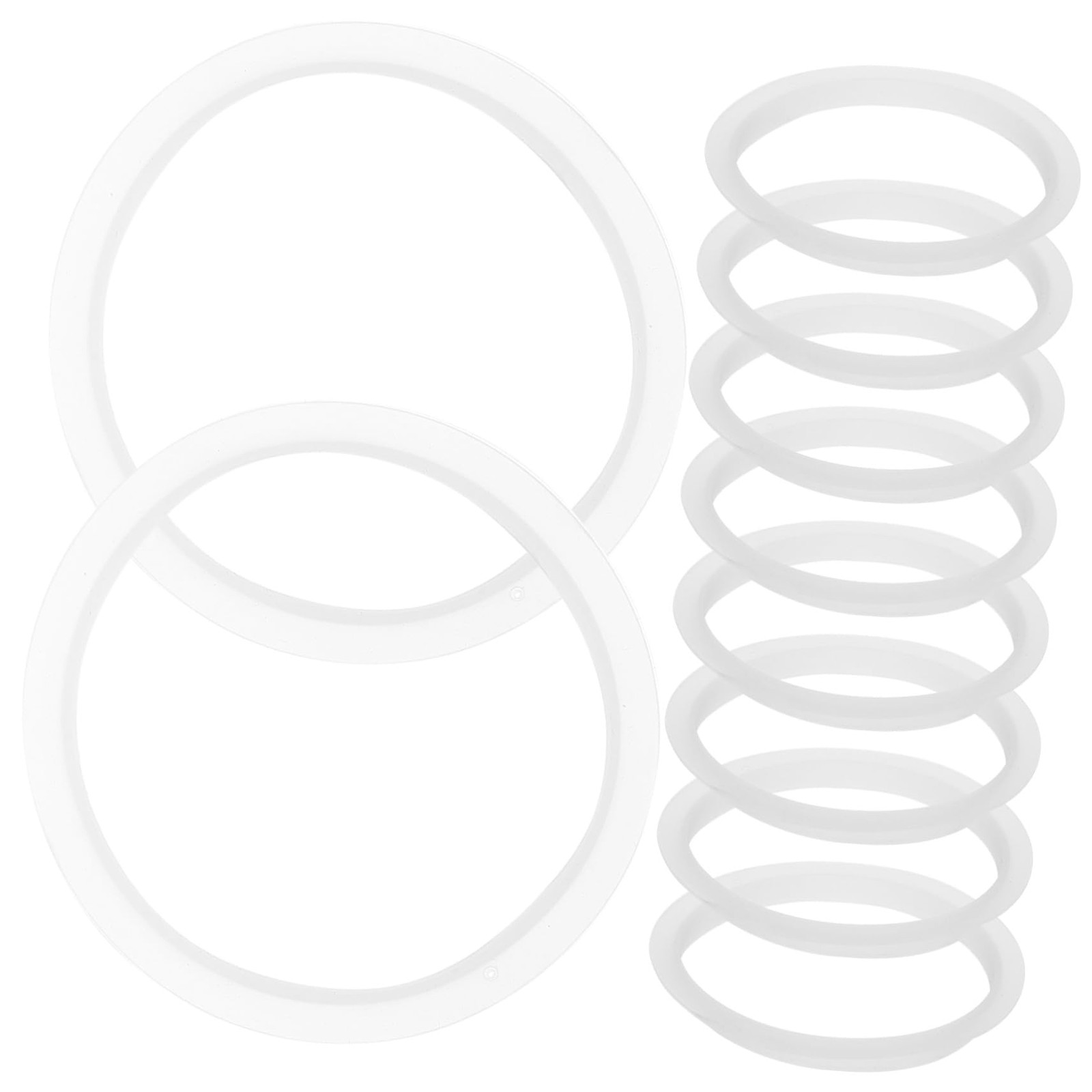 Silicone Sealing Rings for Canning Jars Flexible Jar Ring White 60mm 10pcs...
