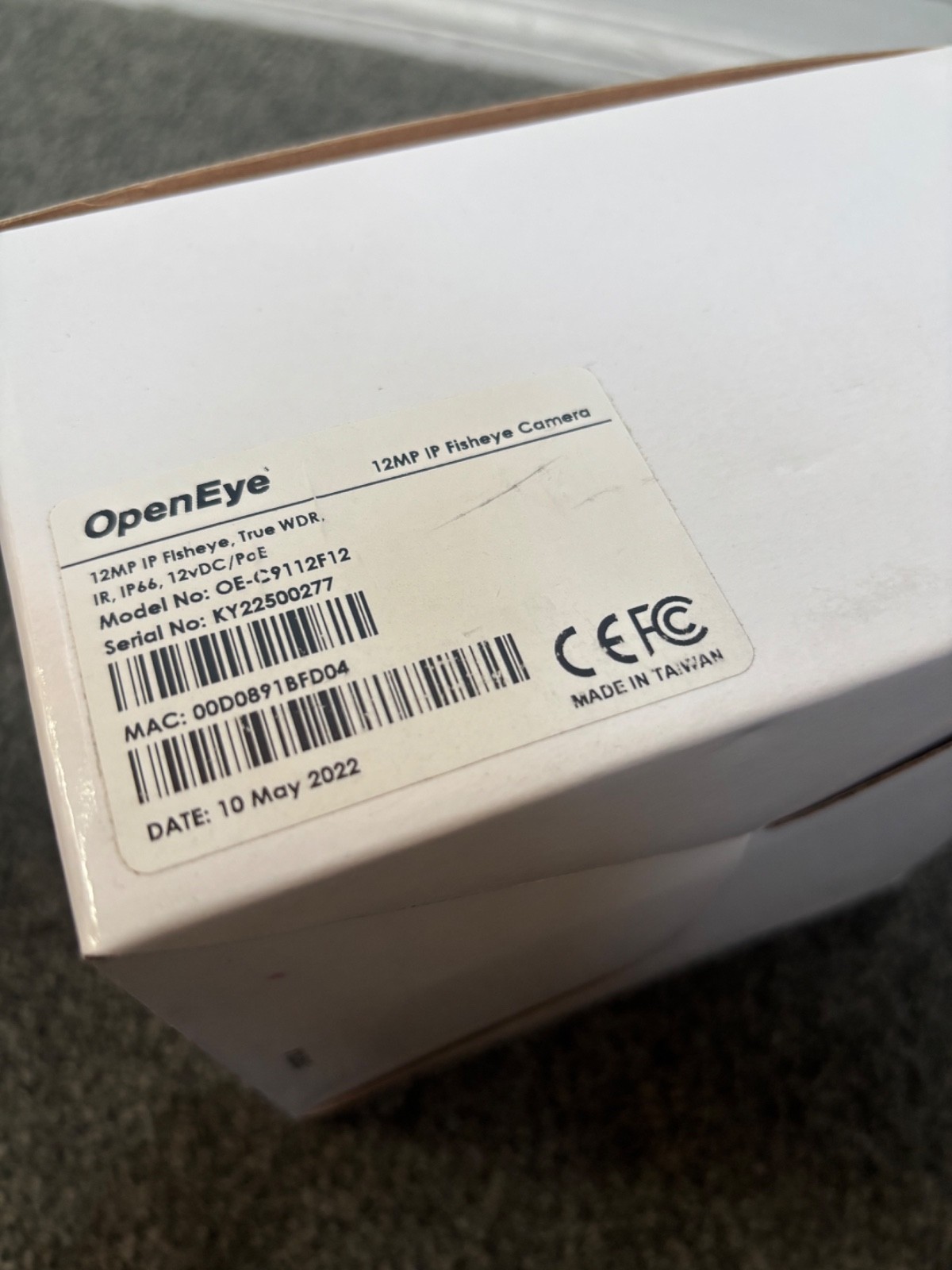 NEW OpenEye OE-C9112F12 12MP IP Fisheye Dome Camera True WDR – New