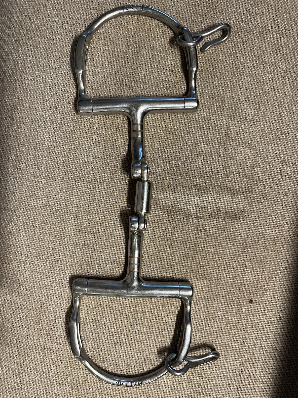 Toklat 5.5” Dee ring Myler Bit, Two hinged with chain.
