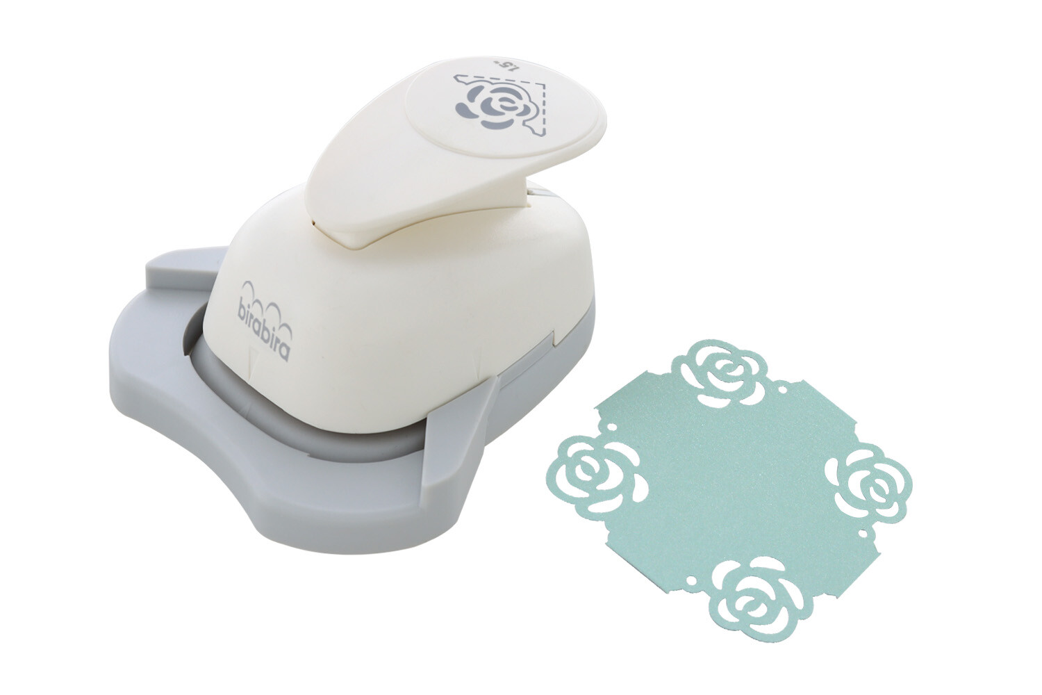 Bira Craft 1.5" Rose Shape Paper Craft Lever Corner Punch, Valentine’s Day Punch