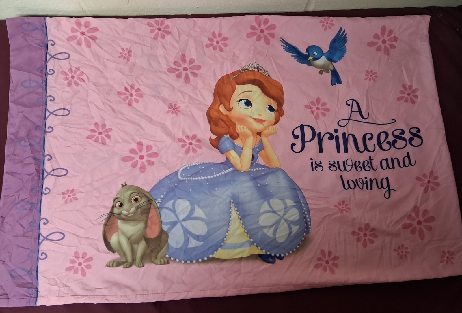 Disney A Princess Is Sweet And Loving Standard Size Pillowcase