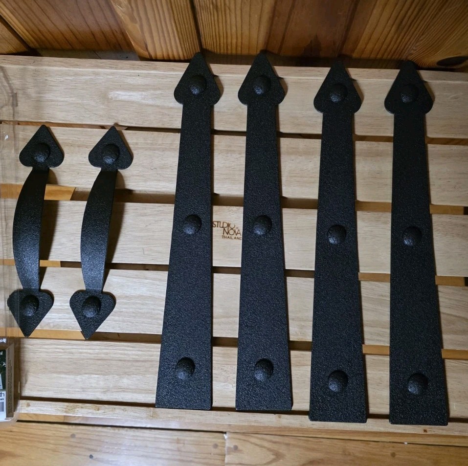 Magnetic Decorative Garage Door Curb Appeal Faux Hinges Handles Hardware Kit ...