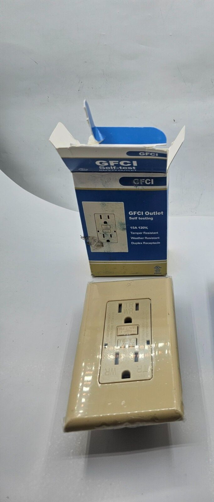 GFCI Outlet WR TR 20A Ivory Self Testing Weather Resistant Tamper Resistant,ETL