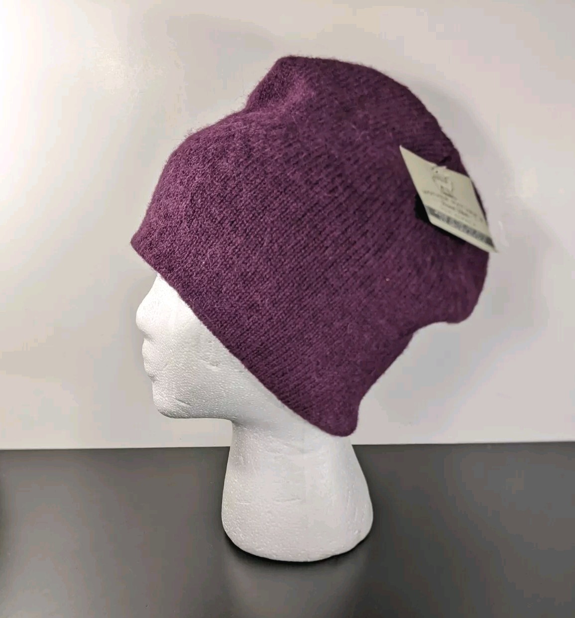 Mother Nature's Finest Fiber USA Alpaca Wool Merlot Purple Winter Beanie