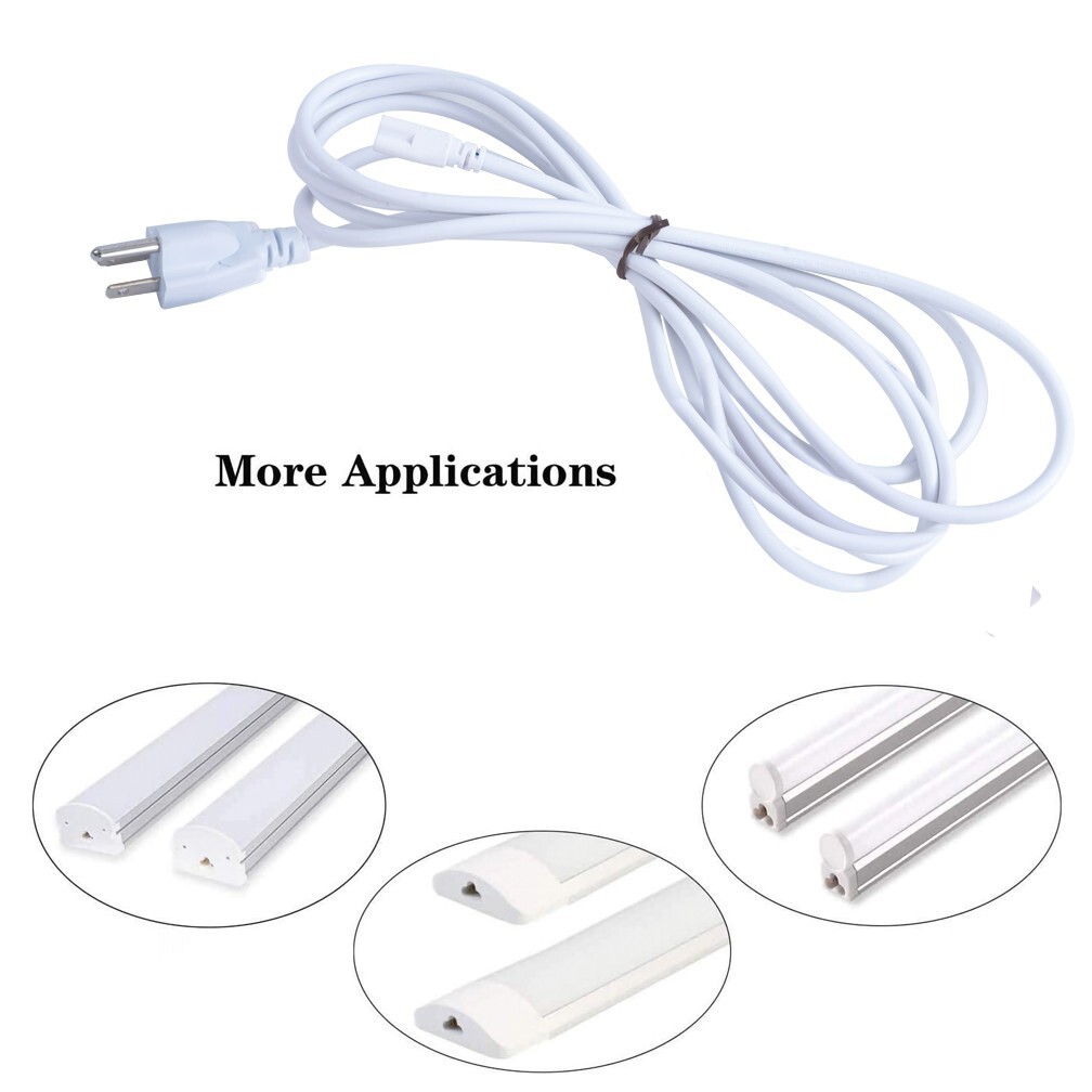 2 PACK 10FT POWER CABLE no Switch T8 T5 Integrated LED Tube Light Replacement