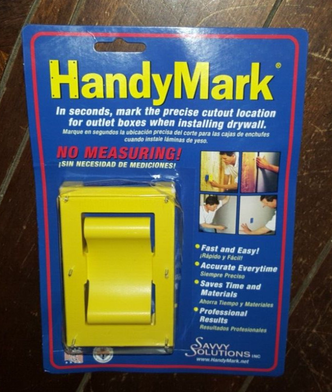 Handy Mark: Mark the Precise Cutout location for Outlet Boxes in Drywall!