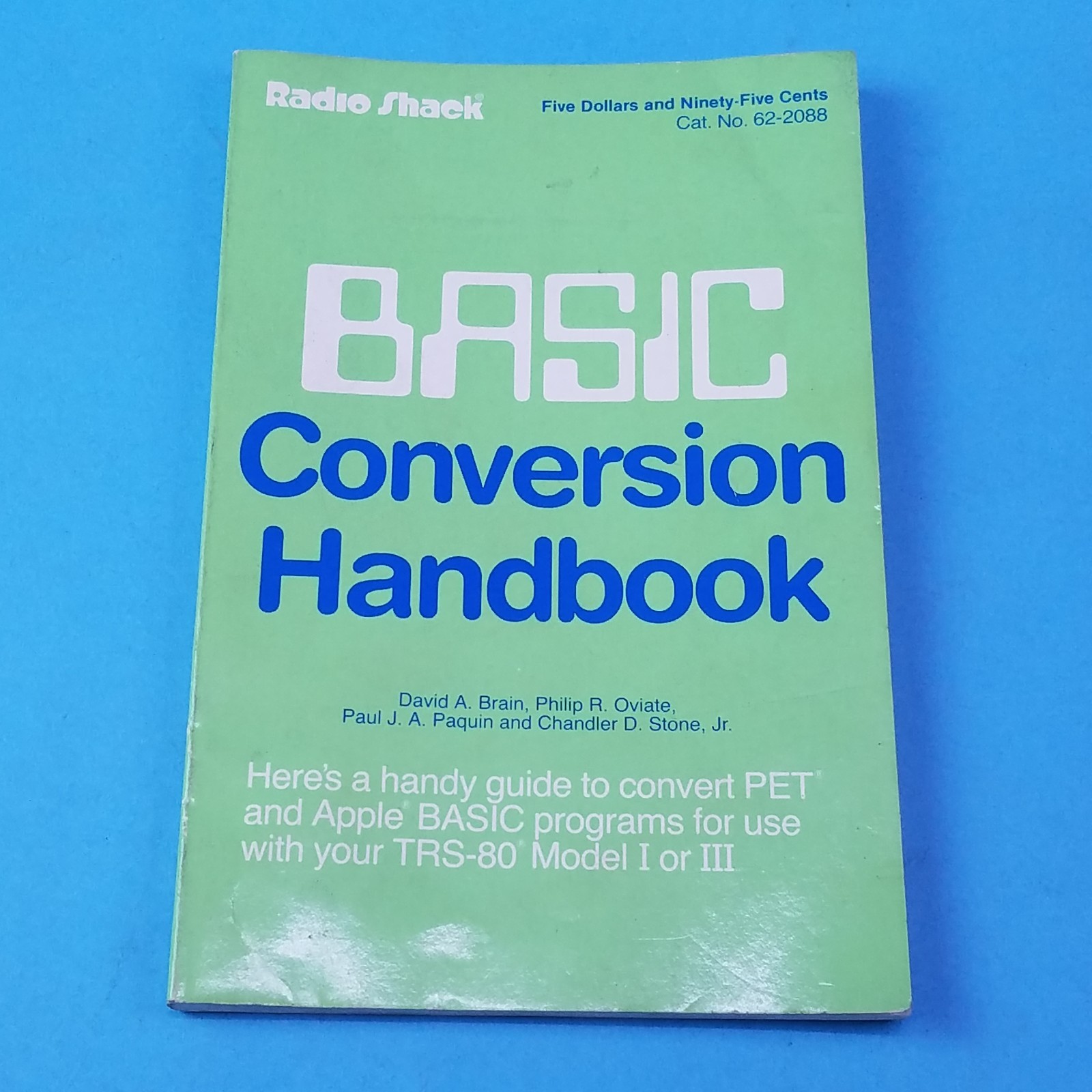 Basic Conversion Handbook For TRS 80 Apple PET Book Softcover Radio Shack FLAWS