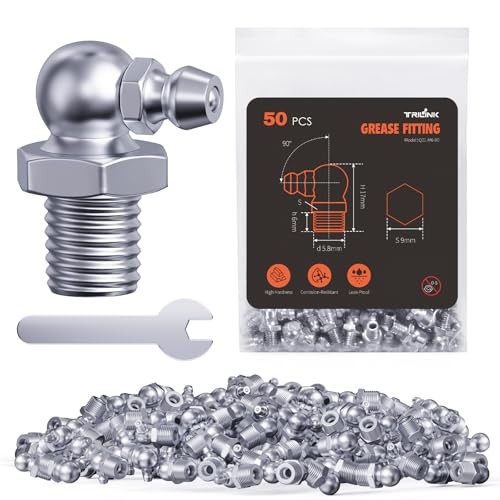 M6 Zerk Grease Fittings Grease Nipples with 90-Degree M6-90°(50pcs) Metric
