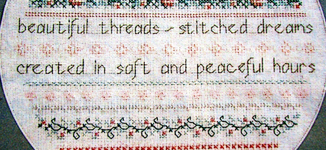 Stitcher Smpler Blue White Floral Pillow Design NEEDLEPOINT/CROSS STITCH PATTERN