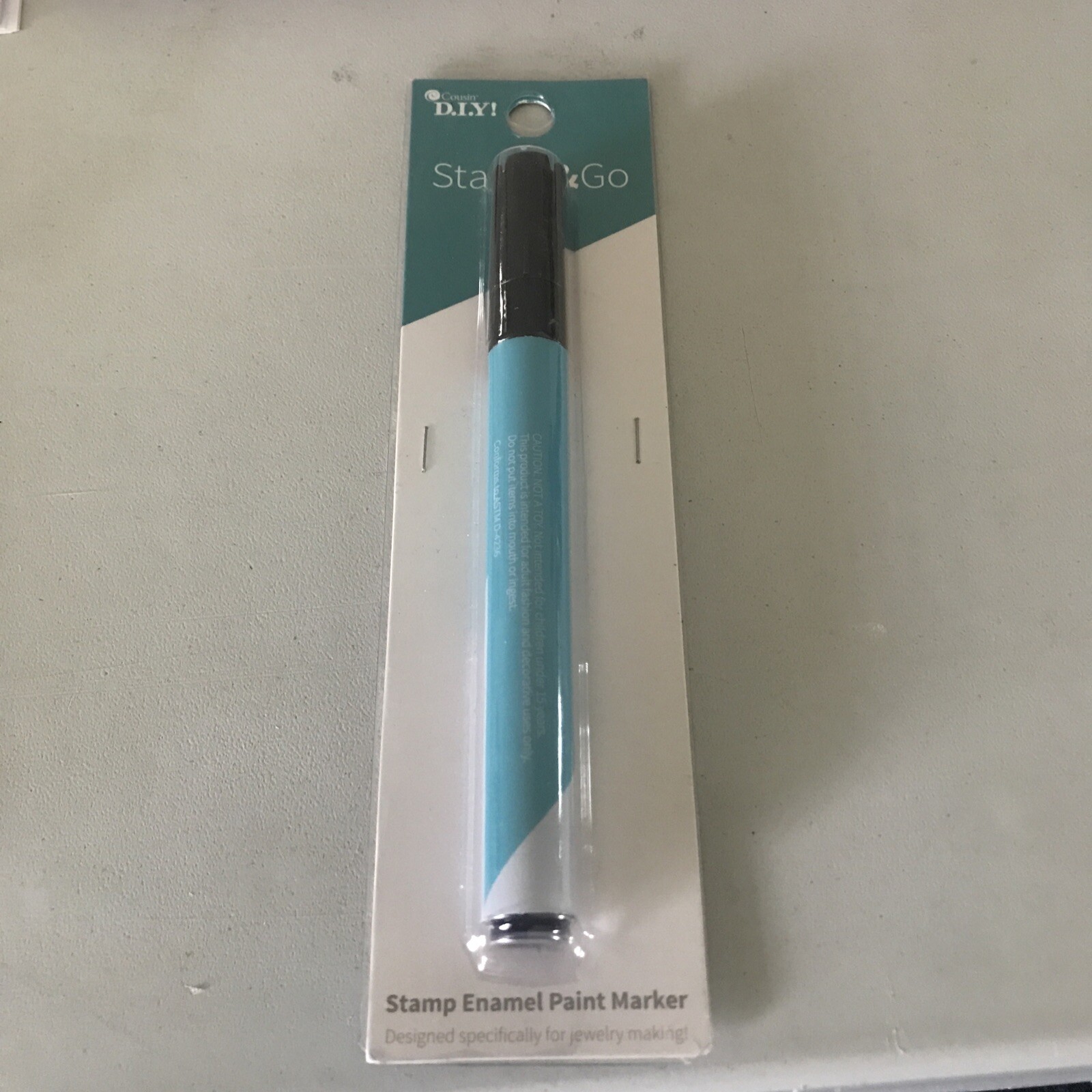 Cousin DIY Stamp & Go Enamel Paint Marker, Black NEW