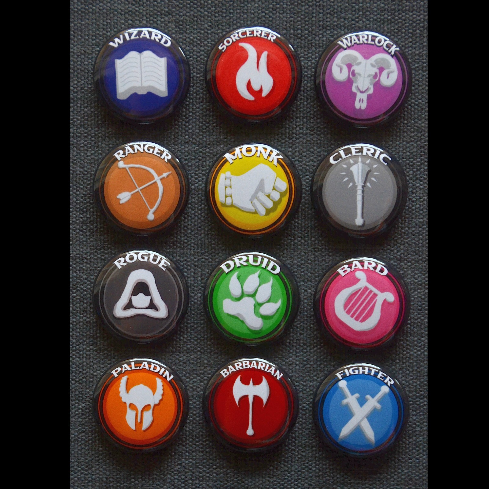 Dungeons & Dragons / Buttons / Various Size Options