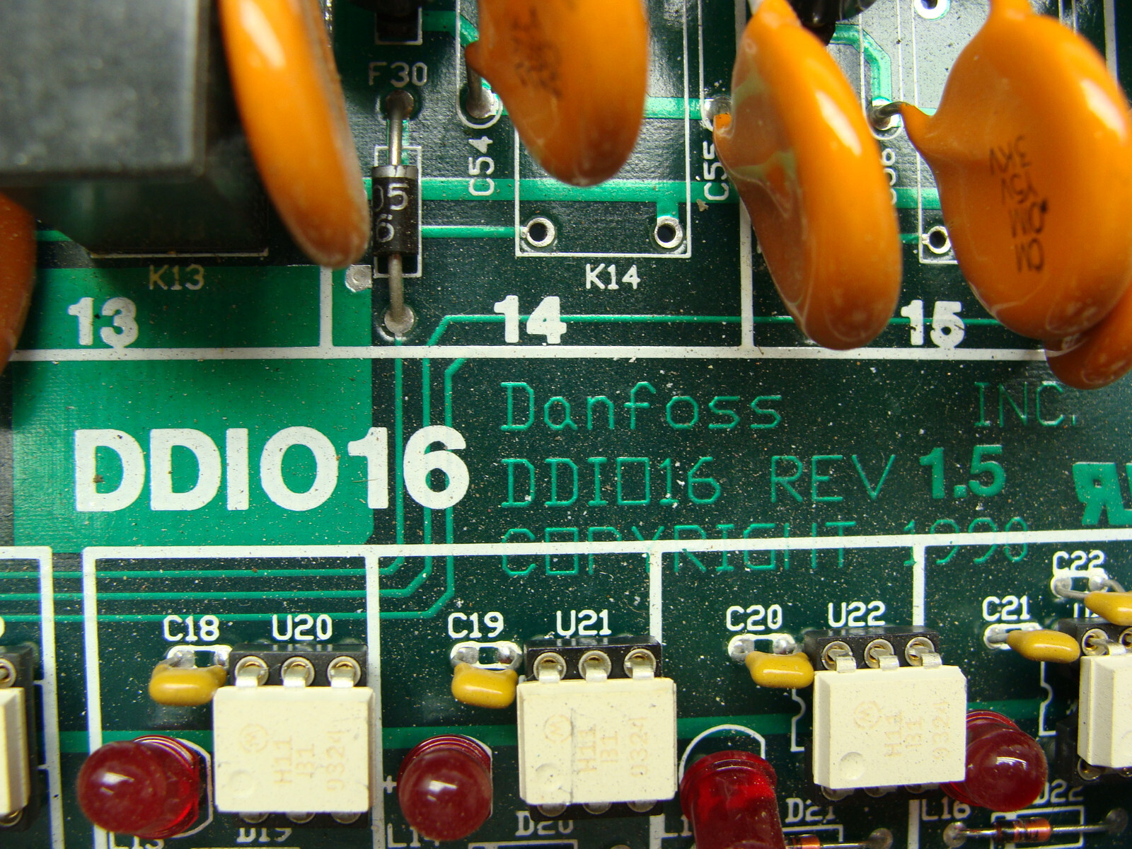 DANFOSS 16 POSITION CONTROL/INTERFACE BOARD DDIO16 REV 1.5