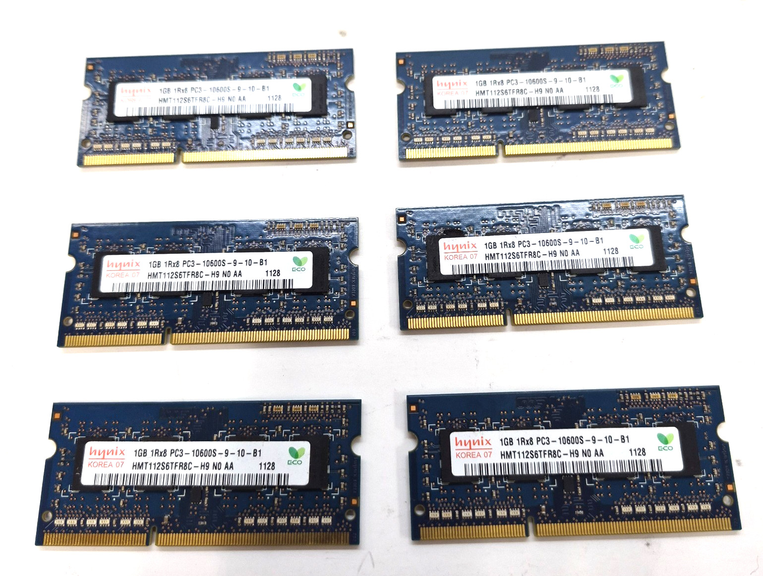HYNIX /HP MEMORY MODULE (LOT OF 6) HMT112S6TFR8C-H9/572292-D8 1GB