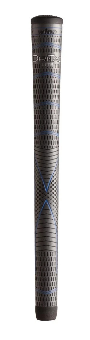 Winn Dri-Tac Lite Midsize Tacky Wrap Golf Grip, Dark Gray - 6DTL-DG