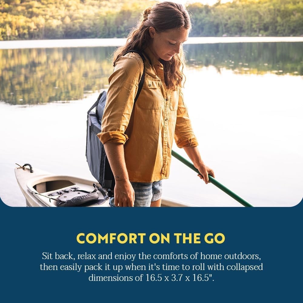 SitBacker Adjustable Canoe Seat with Back Support