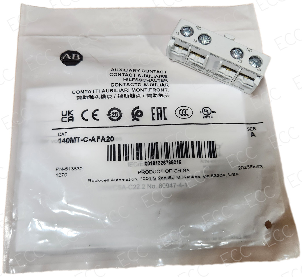 Allen Bradley 140MT-C-AFA20 Auxiliary Contact, 2NO