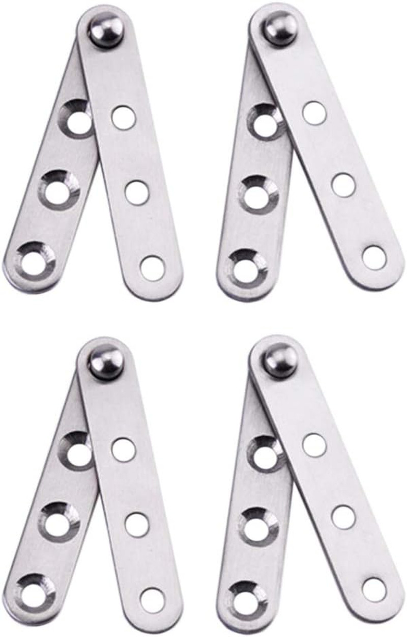 4 Piece Stainless Steel 360 Degree Rotating Concealed Hinges, Door Pivot Hing...