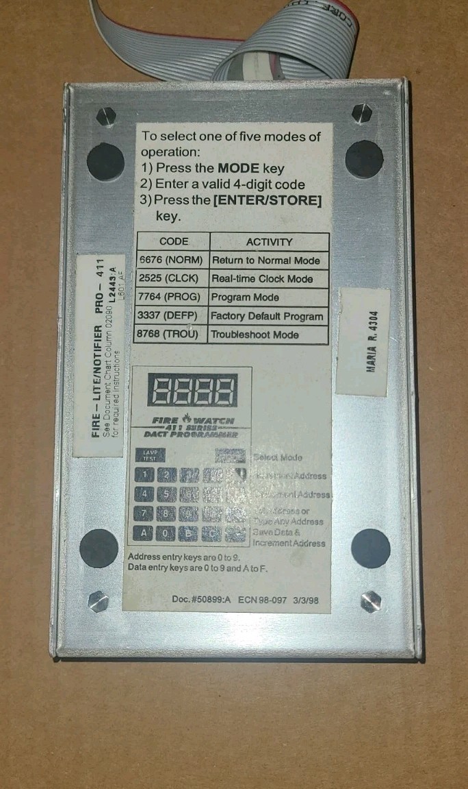 Fire-Lite PRO-411 Handheld DACT Programmer Fire Watch 411 / 411UD - Excellent