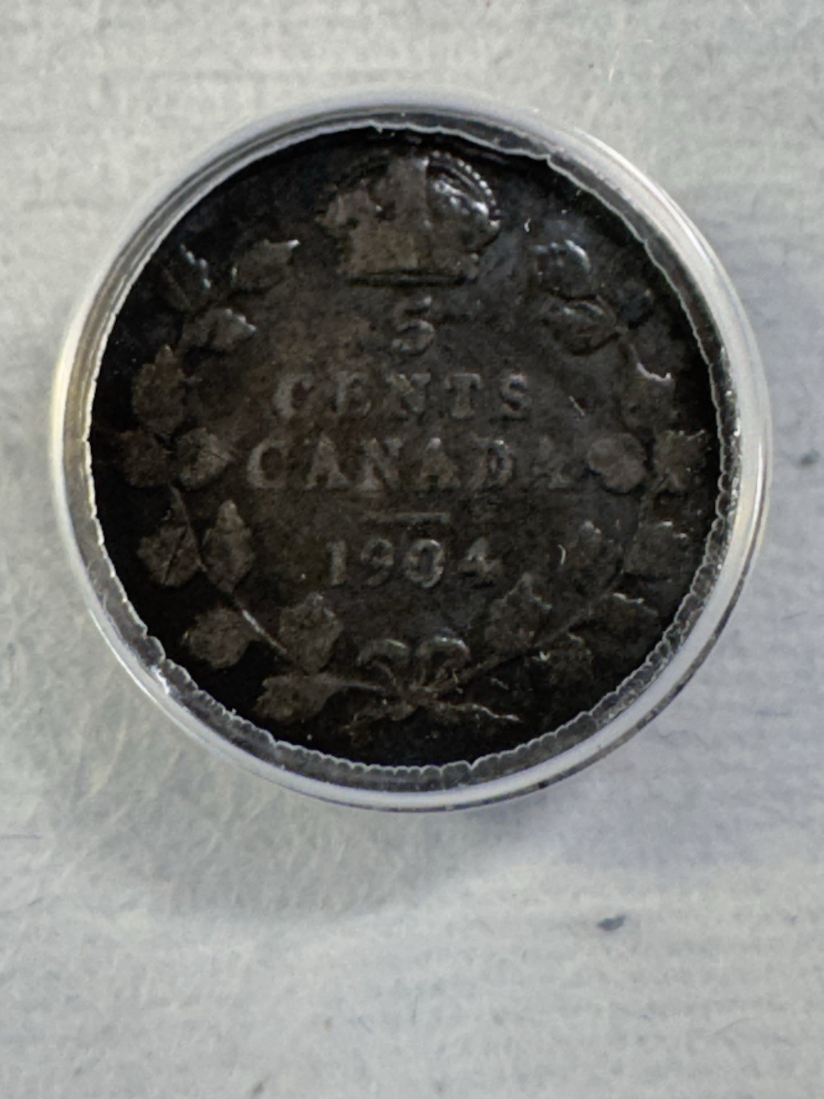 1904 Canada 5 Cents Small Silver Coin Graded G 6 by ANACS